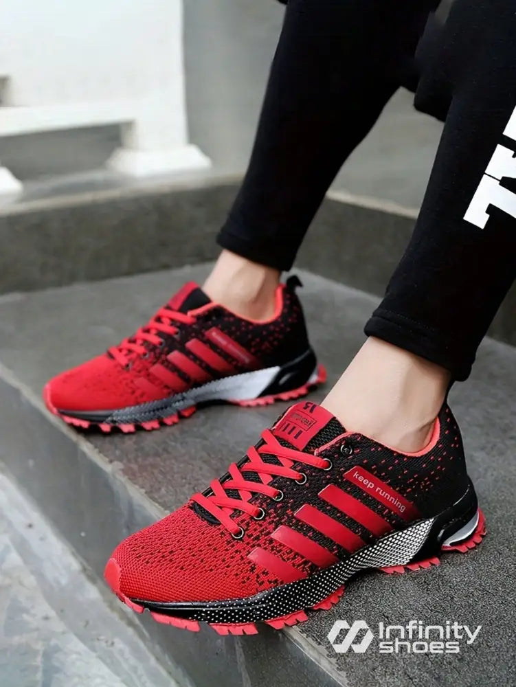 Tênis Corrida Com Amortecimento Potente E Design Esportivo Vermelho / 36 Tênis Corrida Com Amortecimento Potente E