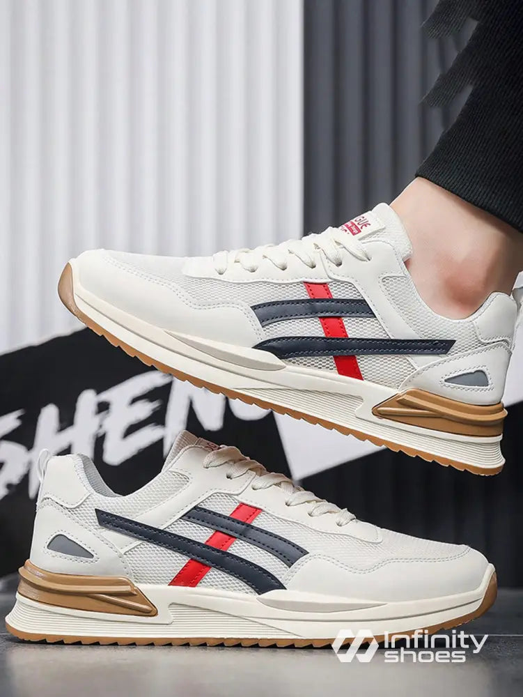 Tênis Corrida Confortável Entressola Amortecimento Branco / 36 Tênis Corrida Confortável Entressola Amortecimento