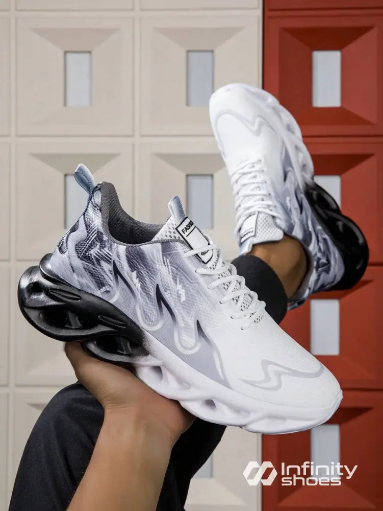 Tênis Corrida Estilo Futurista Amortecimento Branco / 36 Tênis Corrida Estilo Futurista Amortecimento