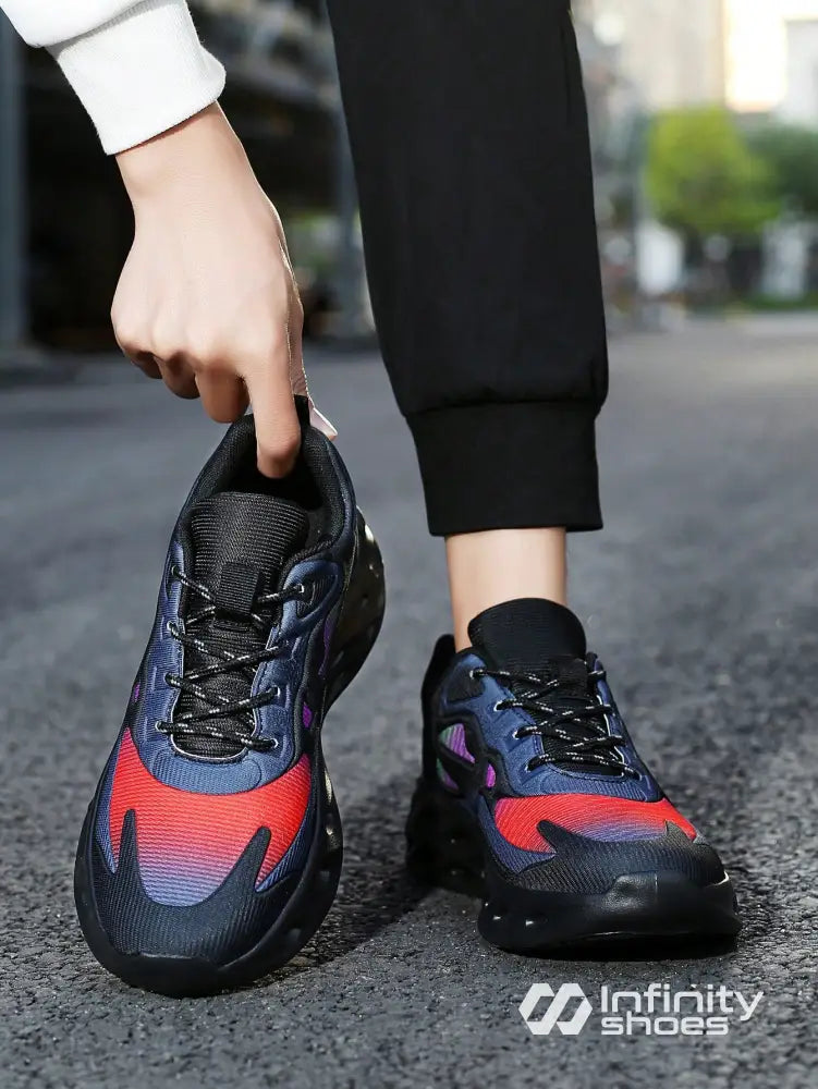 Tênis Corrida Estilo Futurista Com Solado Vazado Confortável Tênis Corrida Estilo Futurista Com Solado Vazado