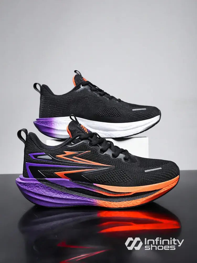 Tênis Corrida Estrutura Knit Leve Respirável Preto / 36 Tênis Corrida Estrutura Knit Leve Respirável