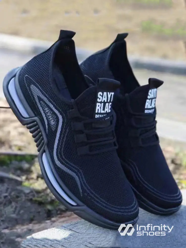 Tênis Corrida Estrutura Knit Respirável Preto / 36 Tênis Corrida Estrutura Knit Respirável