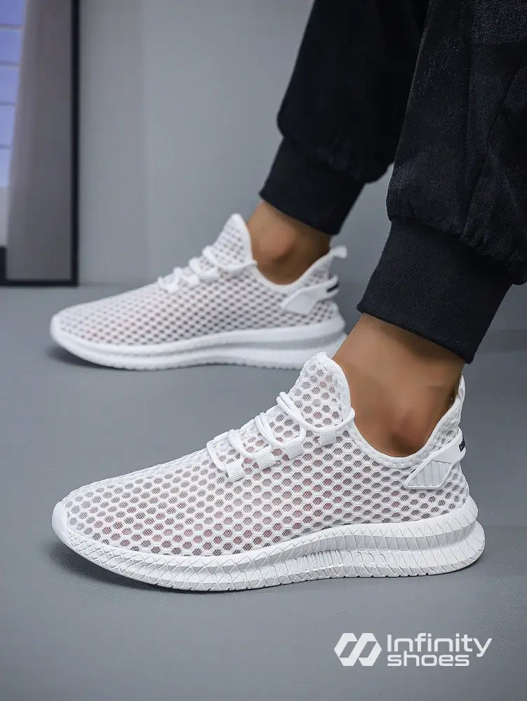 Tênis Corrida Estrutura Leve Entressola Flexível Branco / 36 Tênis Corrida Estrutura Leve Entressola Flexível