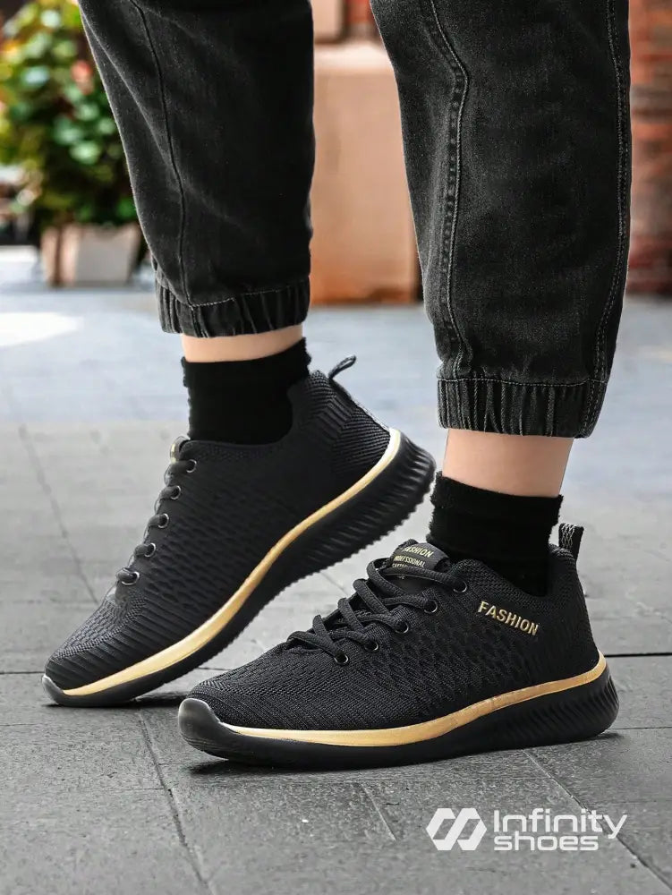 Tênis Corrida Knit Leve Com Solado Antiderrapante Tênis Corrida Knit Leve Com Solado Antiderrapante