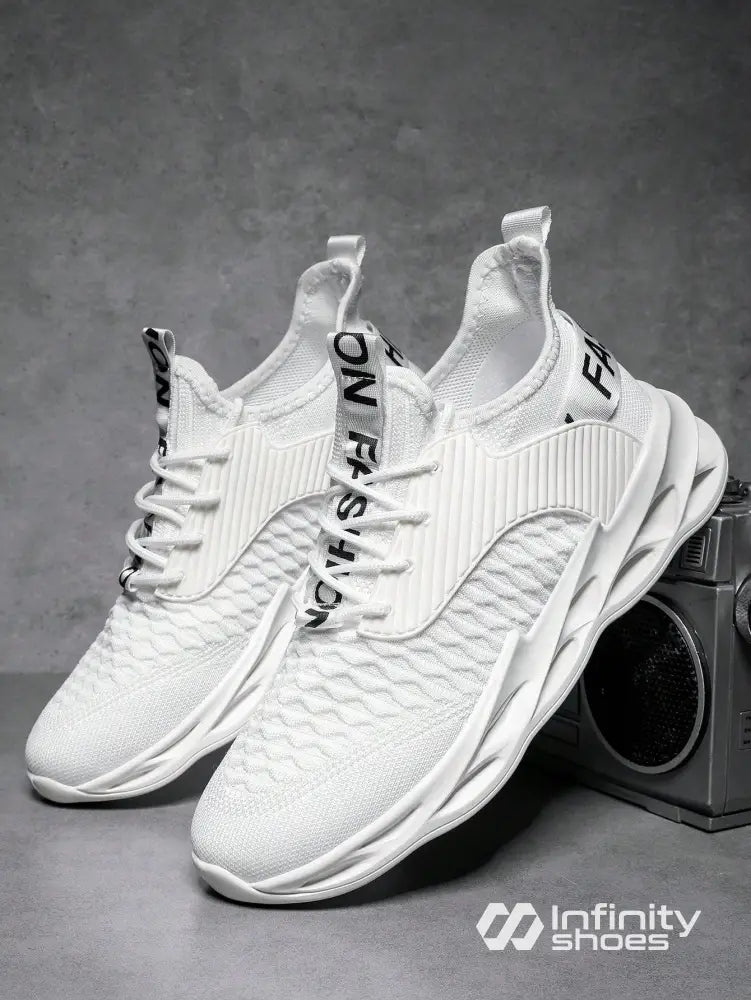 Tênis Corrida Knit Leve Solado Vazado Moderno Tênis Corrida Knit Leve Solado Vazado Moderno