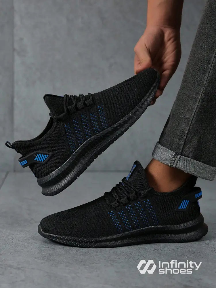 Tênis Corrida Knit Slip On Entressola Macia Preto / 36 Tênis Corrida Knit Slip On Entressola Macia