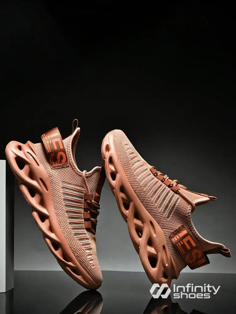 Tênis Corrida Leve Com Solado Vazado Estilo Futurista Laranja / 36 Tênis Corrida Leve Com Solado Vazado Estilo Futurista