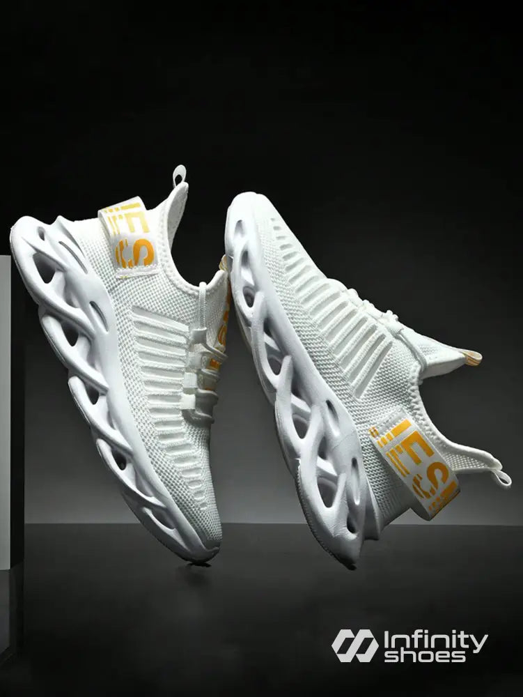 Tênis Corrida Leve Com Solado Vazado Moderno Branco / 36 Tênis Corrida Leve Com Solado Vazado Moderno