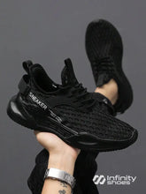 Tênis Corrida Leve Em Mesh Respirável Com Design Moderno Preto / 36 Tênis Corrida Leve Em Mesh Respirável Com Design