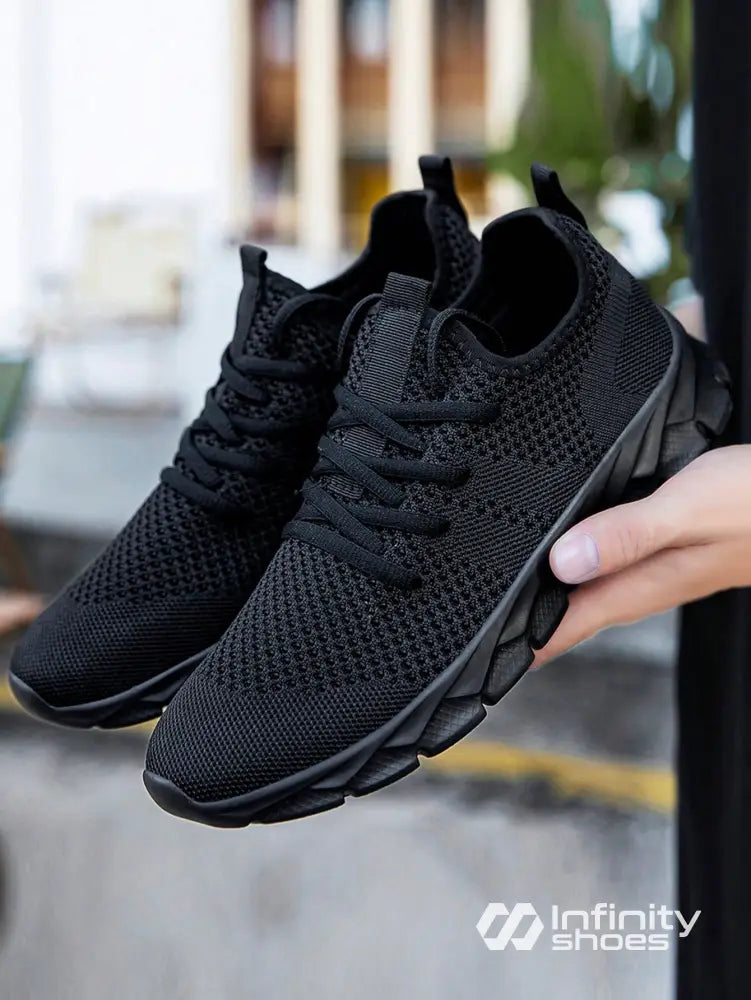 Tênis Corrida Leve Respirável Com Solado Flexível Preto / 36 Tênis Corrida Leve Respirável Com Solado Flexível