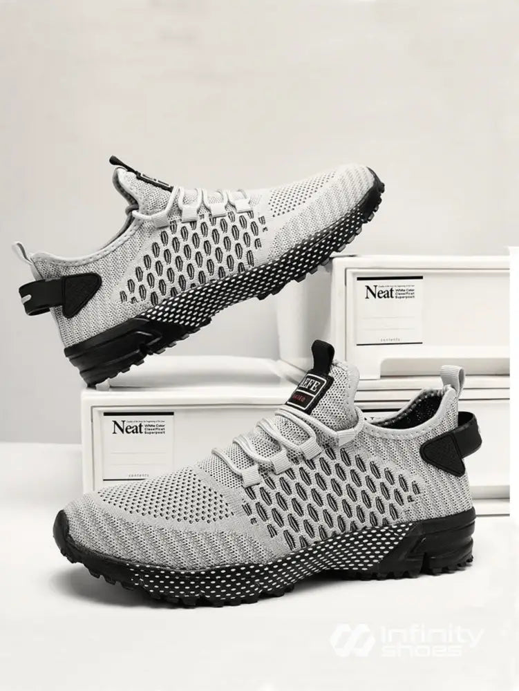 Tênis Corrida Respirável Com Solado Antiderrapante Leve Cinza / 36 Tênis Corrida Respirável Com Solado Antiderrapante