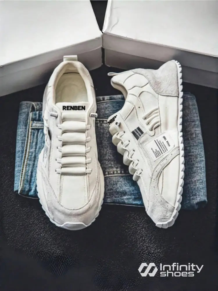 Tênis Corrida Retrô Com Design Vintage Confortável Branco / 36 Tênis Corrida Retrô Com Design Vintage Confortável