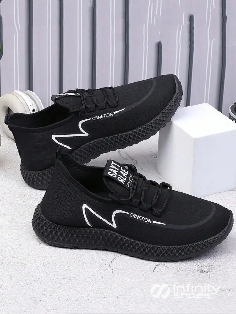 Tênis Corrida Solado Antiderrapante Flexível Preto / 36 Tênis Corrida Solado Antiderrapante Flexível