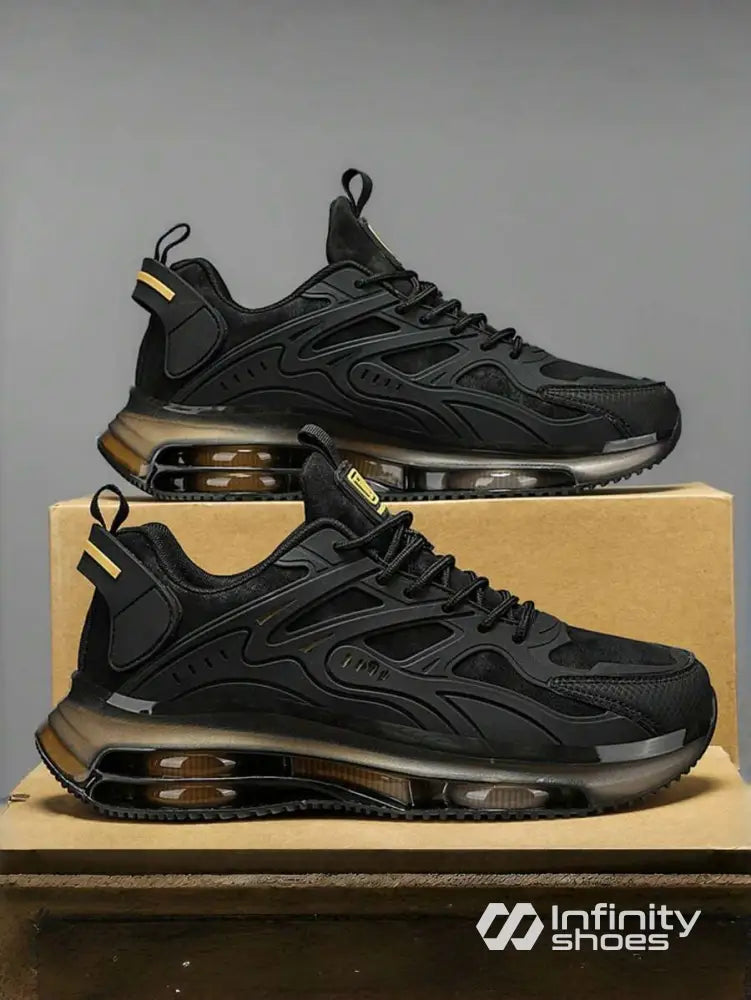 Tênis Corrida Solado Com Air Cushion Amortecimento Preto / 36 Tênis Corrida Solado Com Air Cushion Amortecimento