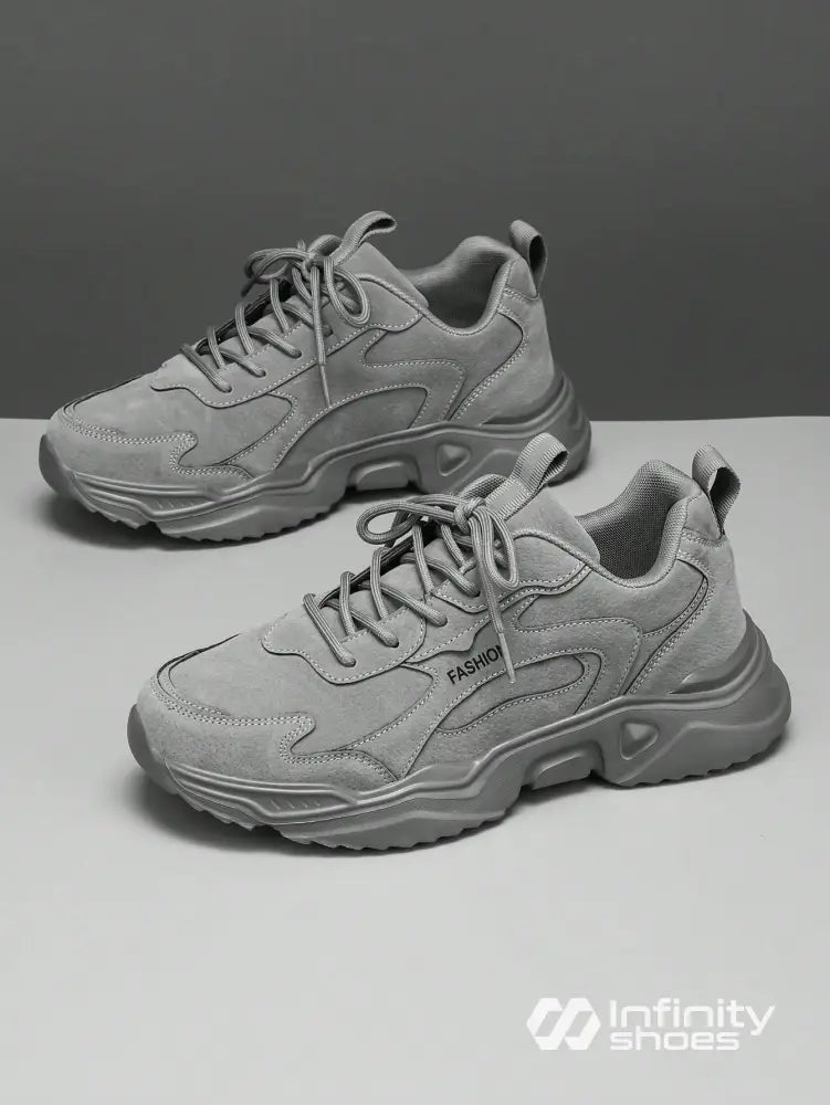 Tênis Corrida Solado Grosso Amortecimento Cinza / 36 Tênis Corrida Solado Grosso Amortecimento