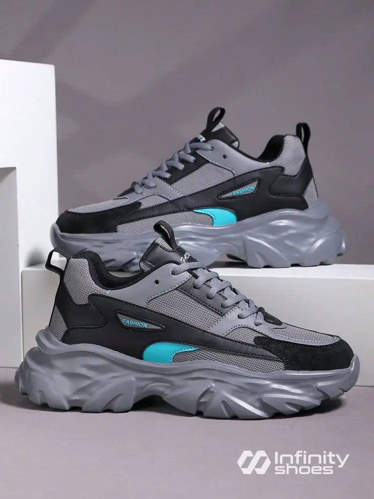 Tênis Corrida Solado Tratorado Amortecimento Confortável Cinza / 36 Tênis Corrida Solado Tratorado Amortecimento