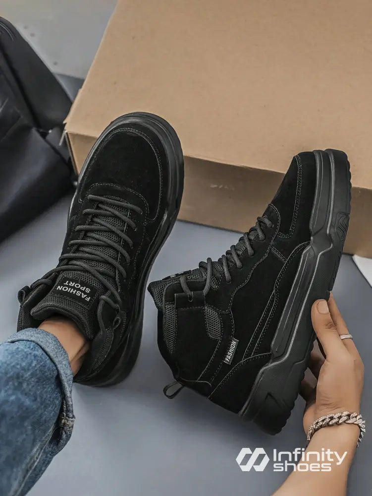 Tênis Street Cano Alto Solado Resistente Preto / 36 Tênis Street Cano Alto Solado Resistente