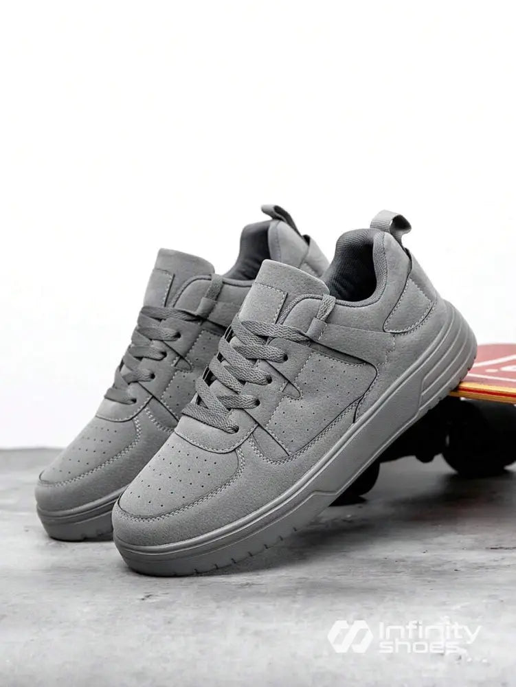 Tênis Street Casual Cano Baixo Solado Antiderrapante Cinza / 36 Tênis Street Casual Cano Baixo Solado Antiderrapante