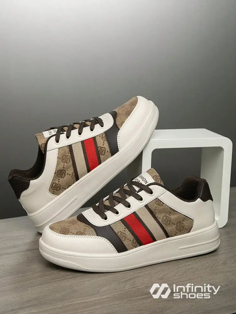 Tênis Street Design Urbano Detalhe Lateral Bege / 36 Tênis Street Design Urbano Detalhe Lateral