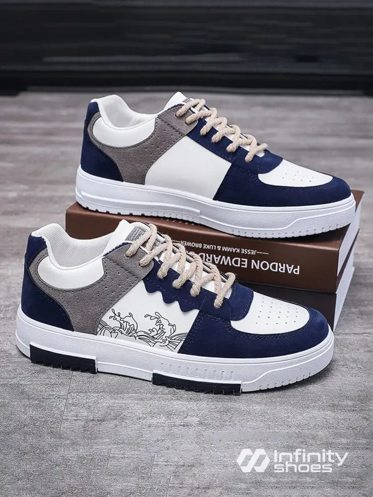 Tênis Street Recortes Modernos Solado Reforçado Tênis Street Recortes Modernos Solado Reforçado