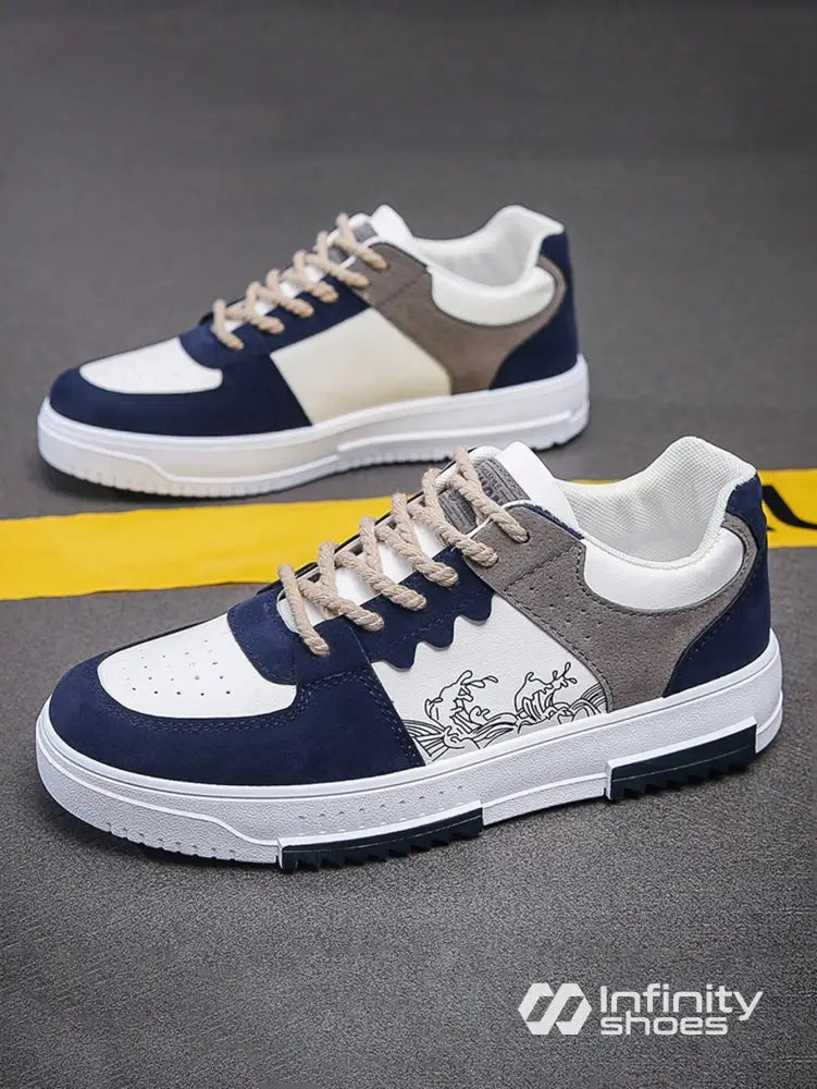 Tênis Street Recortes Modernos Solado Reforçado Tênis Street Recortes Modernos Solado Reforçado